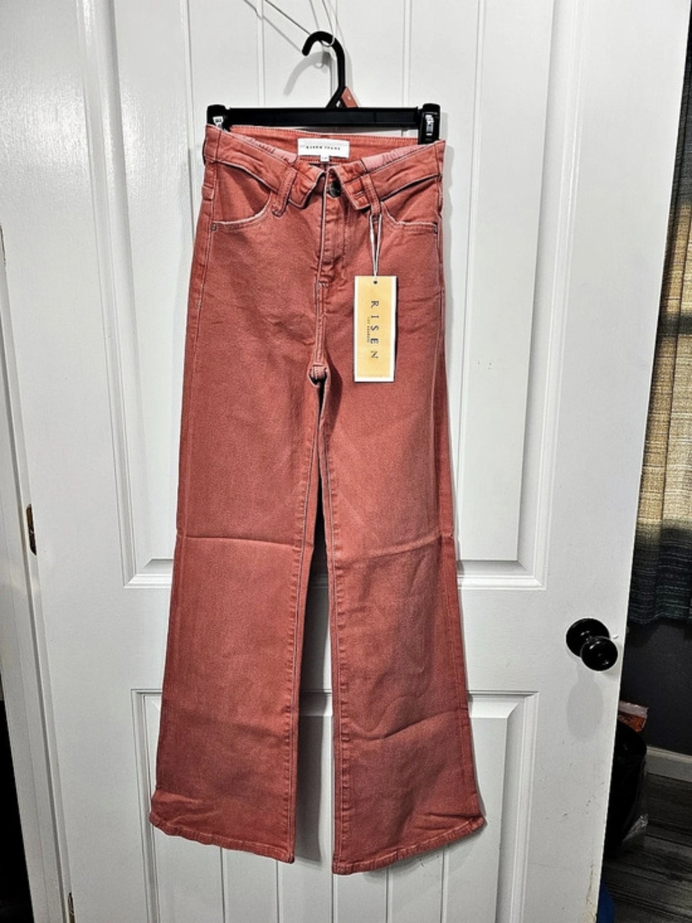 Risen Wide Leg Jeans in Peach Size 0 NWT